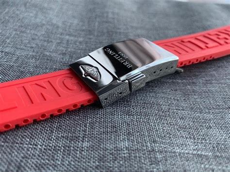 breitling red strap|Breitling strap replacement.